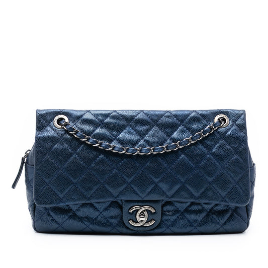 Chanel Jumbo Quilted Iridescent Caviar Easy Flap