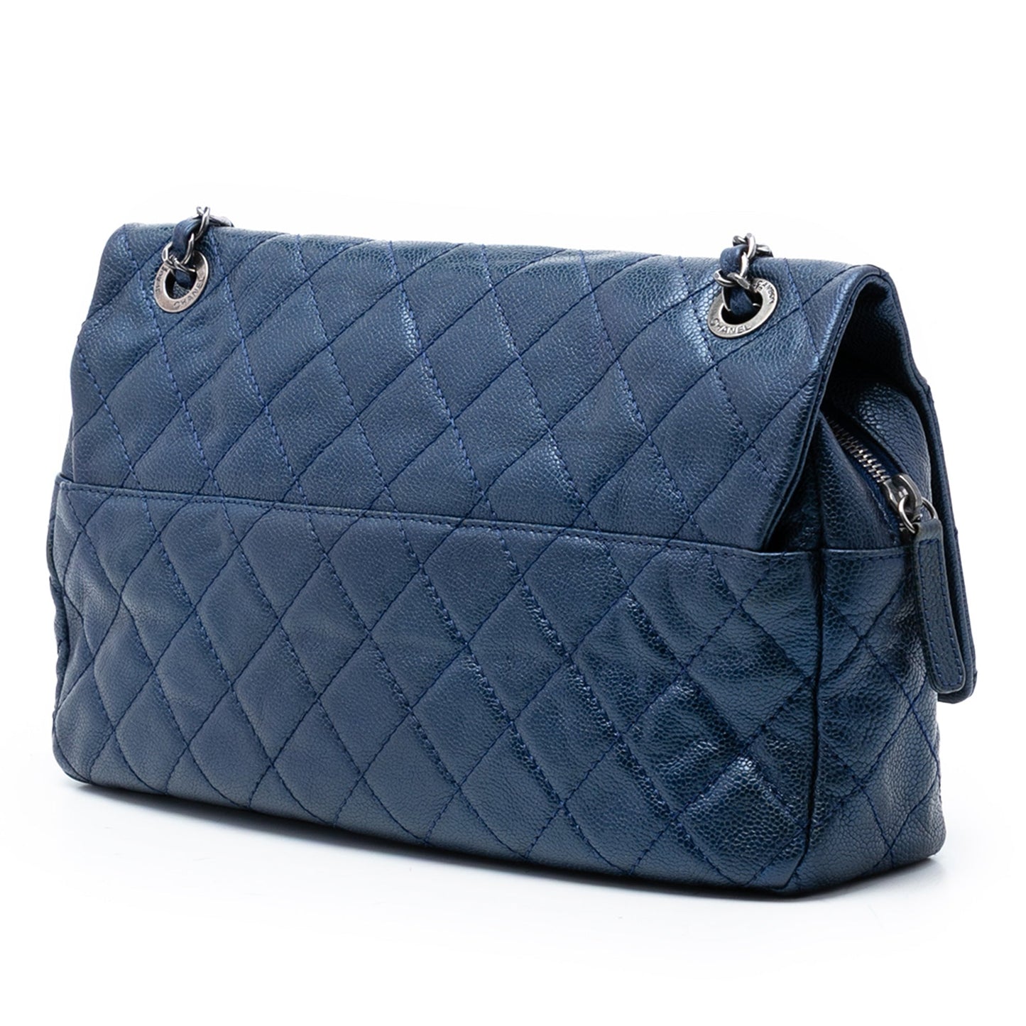 Chanel Jumbo Quilted Iridescent Caviar Easy Flap