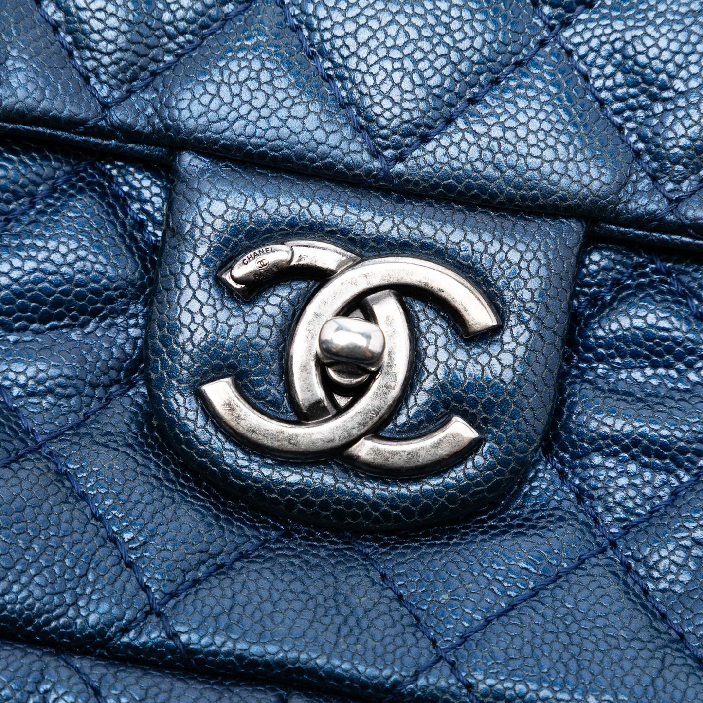 Chanel Jumbo Quilted Iridescent Caviar Easy Flap