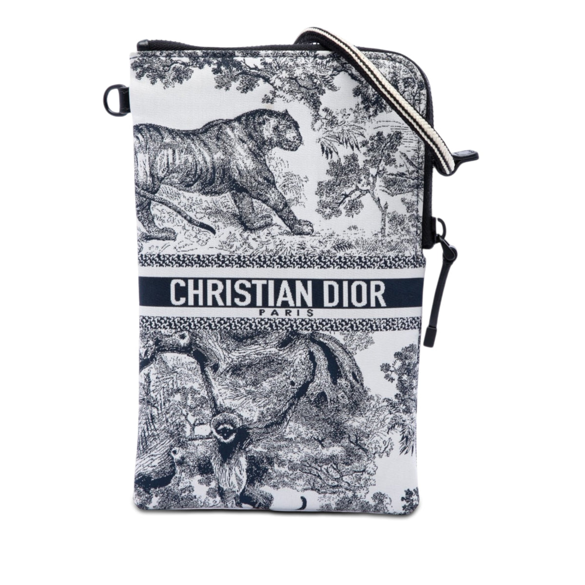Dior Technical Fabric Embroidered Toile De Jouy DiorTravel Multifunction Pouch