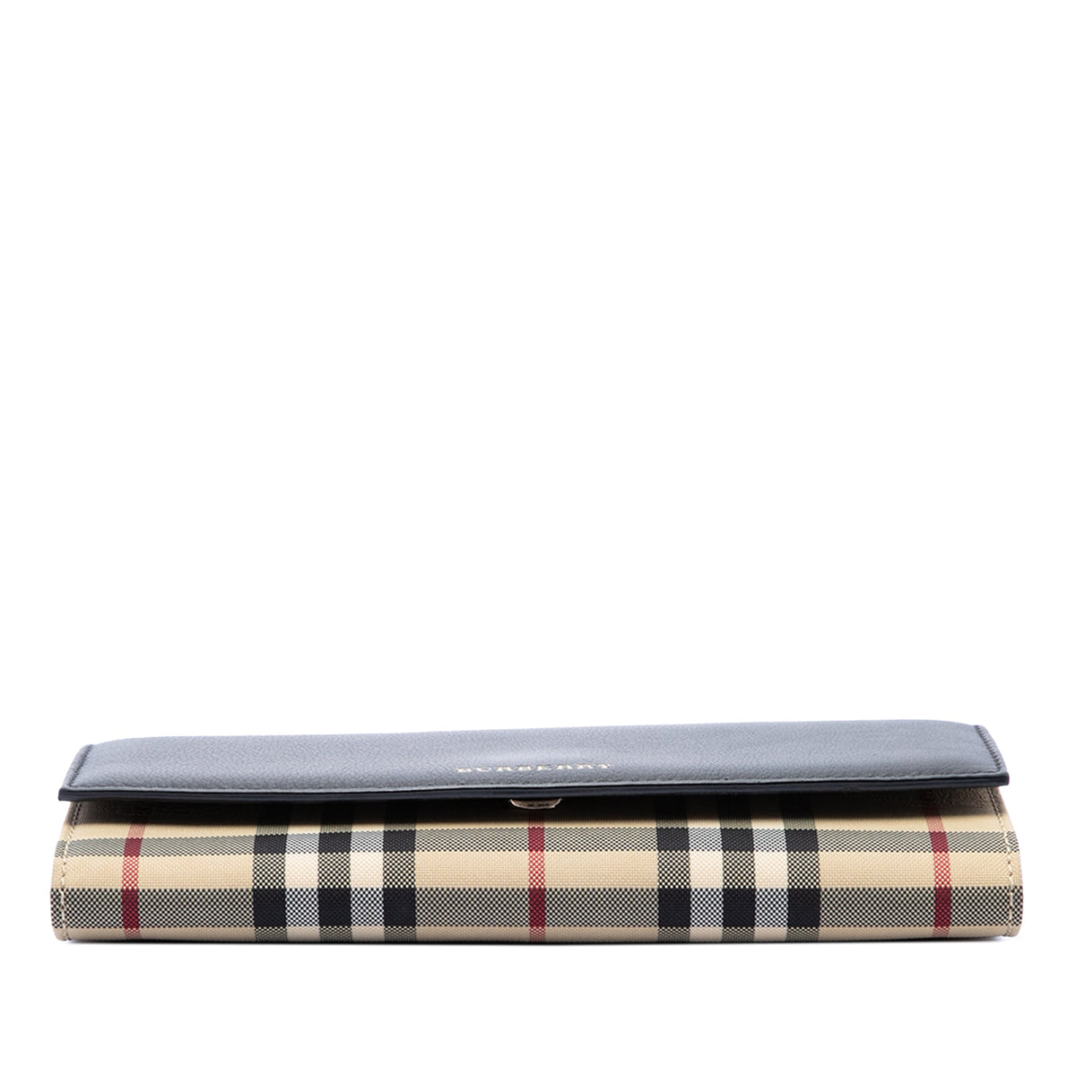 Burberry House Check Canvas and Leather Henley Wallet on Chain — Beige