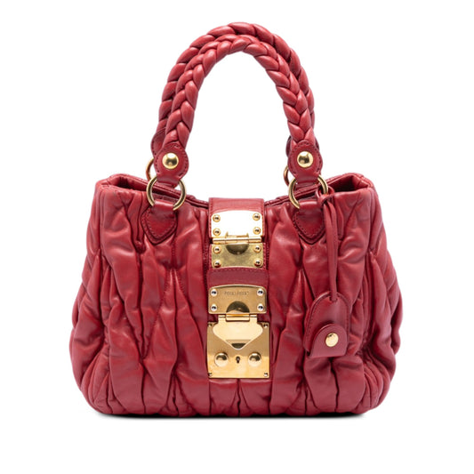 Matelasse Lux Lambskin Bauletto Aperto Satchel