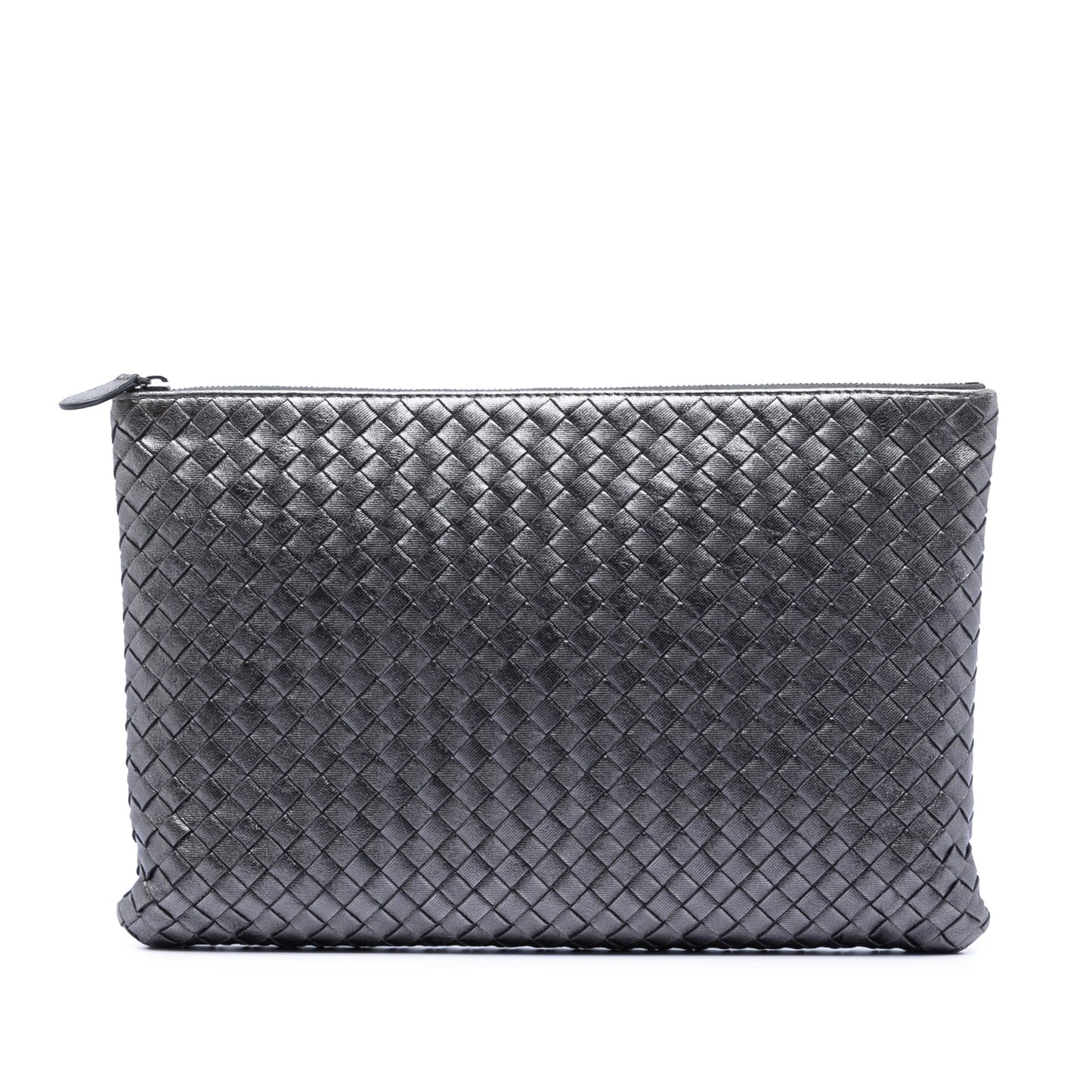 Bottega Veneta Metallic Nappa Intrecciato Clutch
