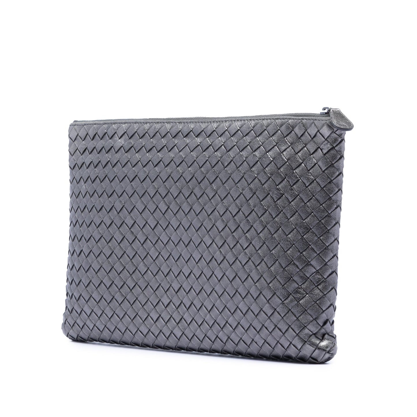Bottega Veneta Metallic Nappa Intrecciato Clutch
