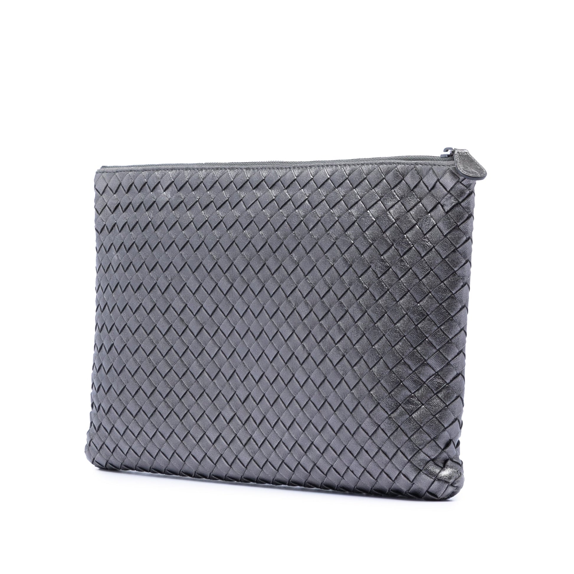 Bottega Veneta Metallic Nappa Intrecciato Clutch