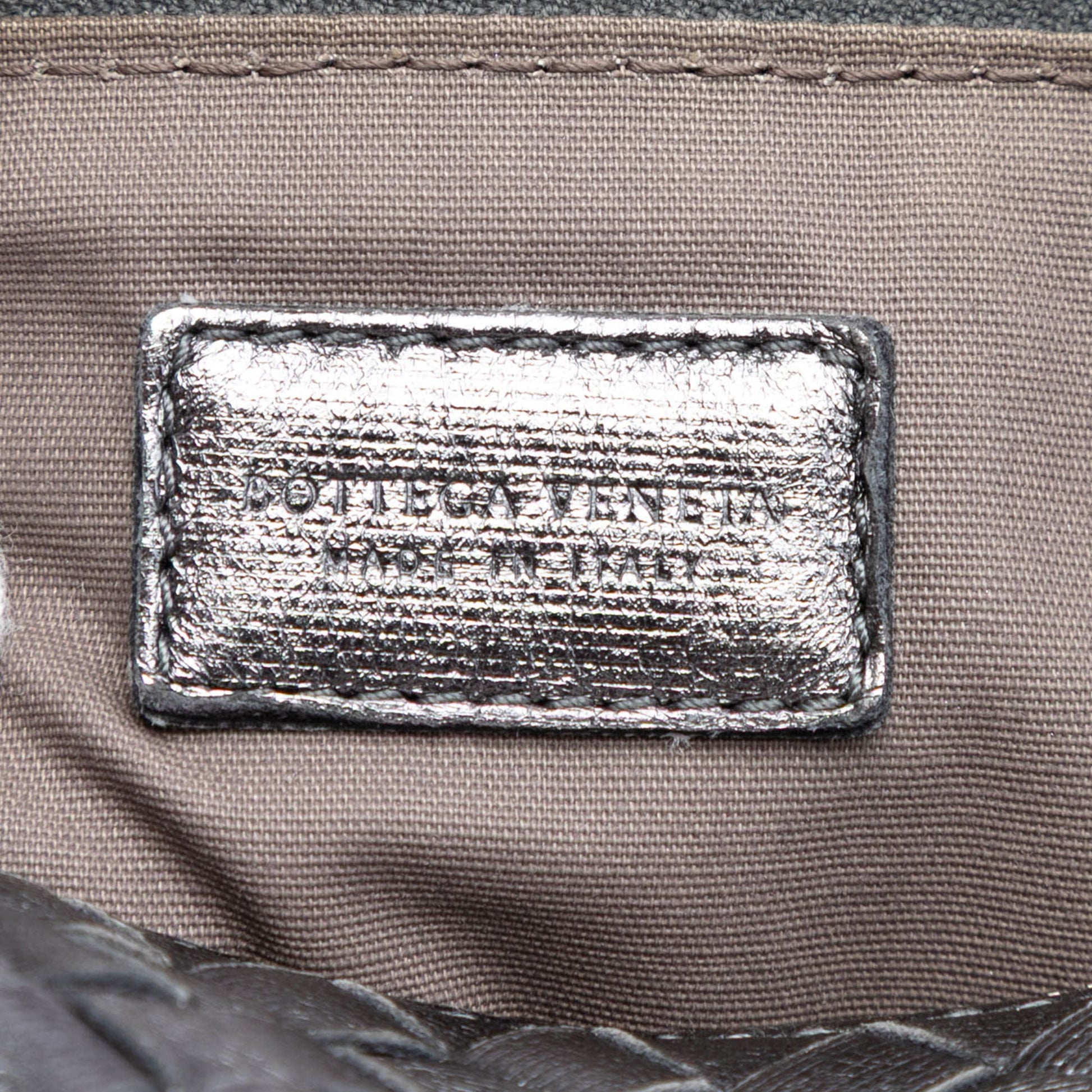 Bottega Veneta Metallic Nappa Intrecciato Clutch