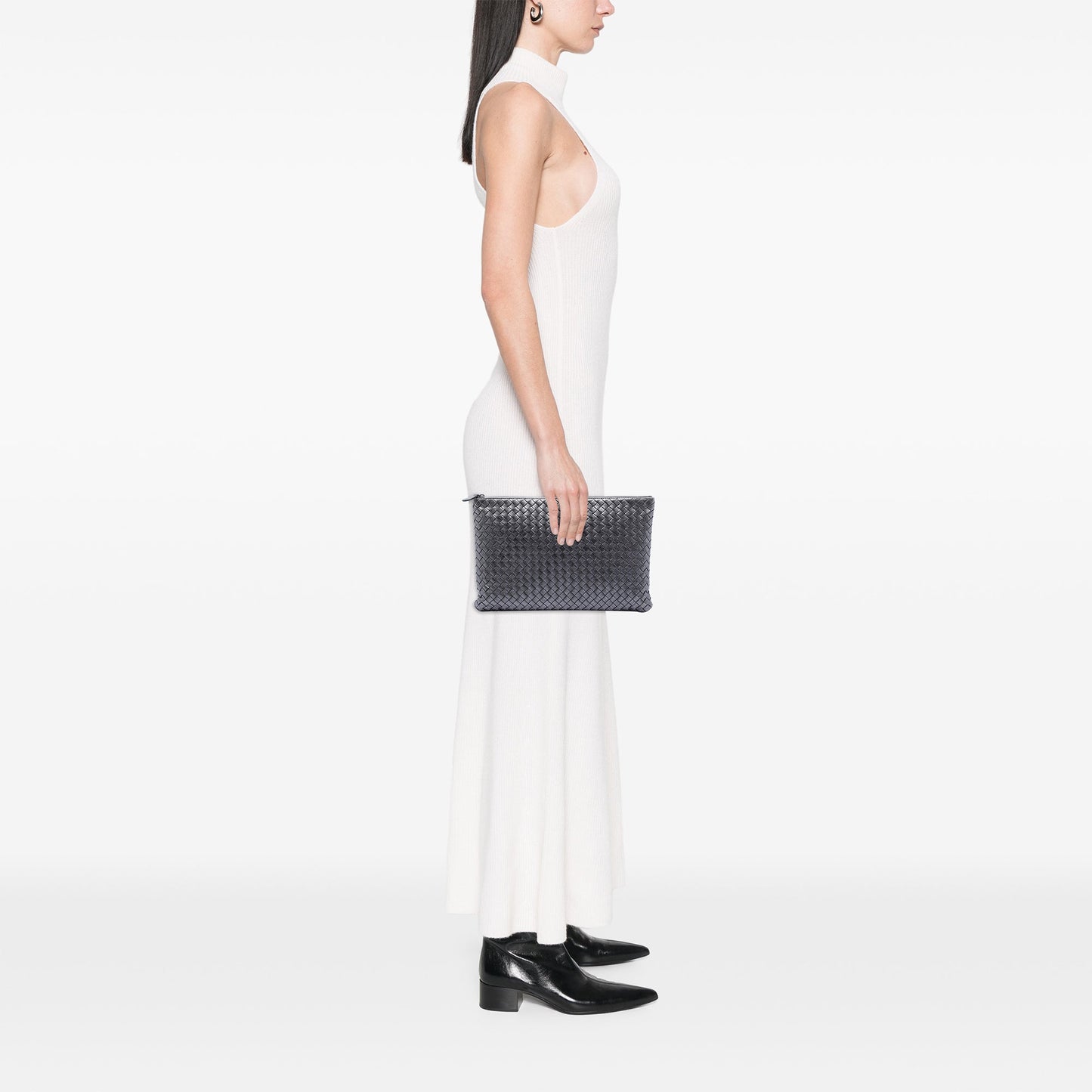 Bottega Veneta Metallic Nappa Intrecciato Clutch