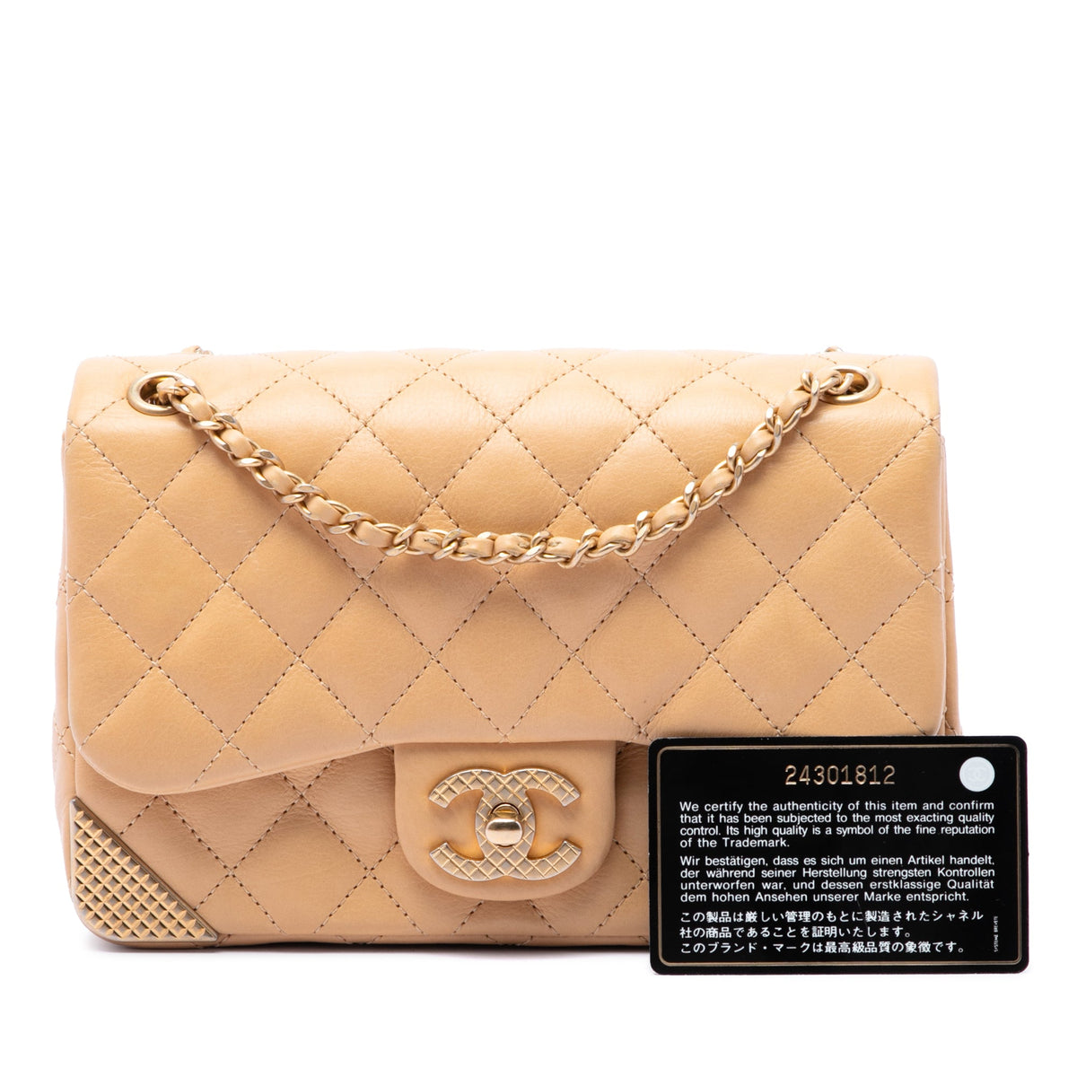 Chanel Mini Quilted Calfskin Rock The Corner Flap