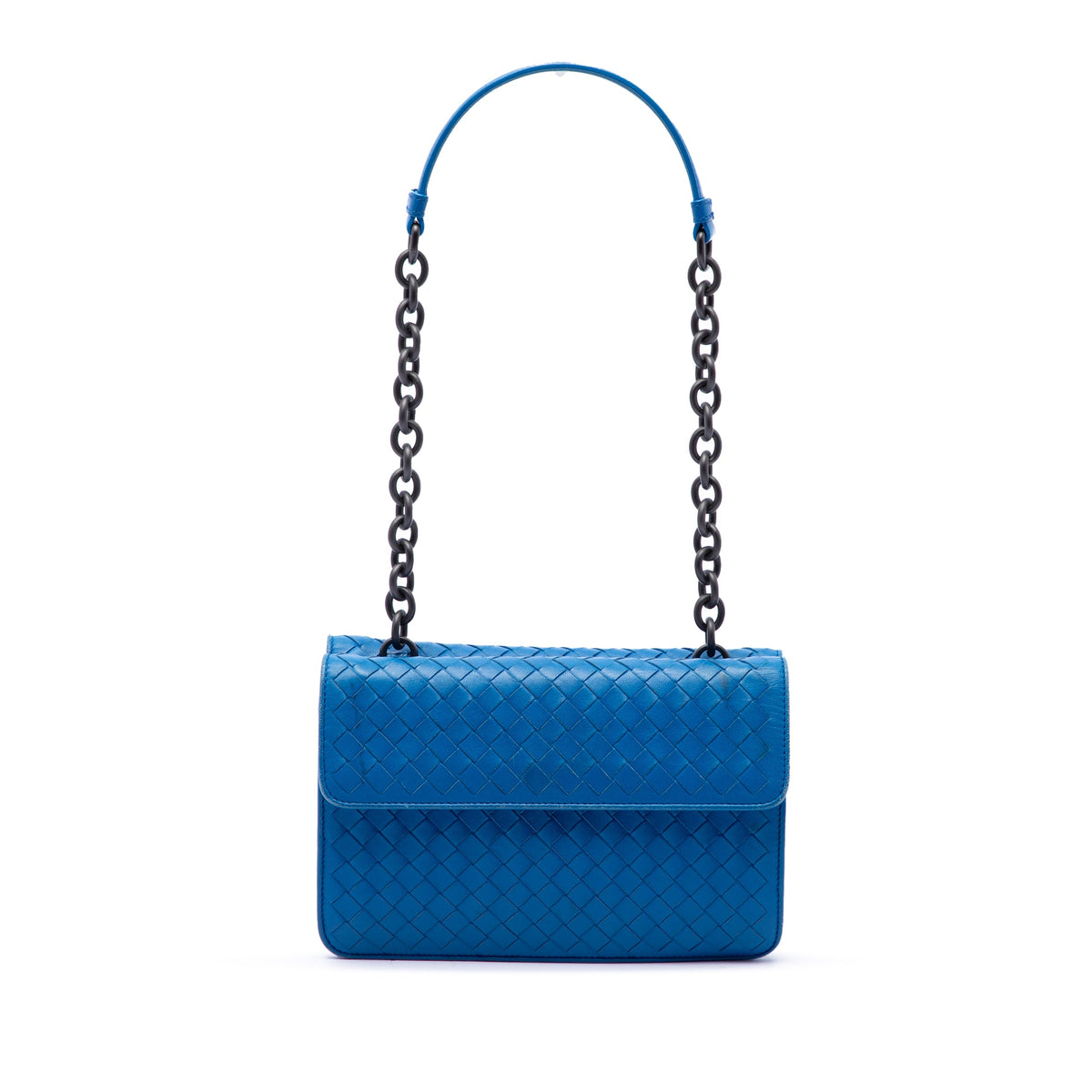 Bottega Veneta Nappa Intrecciato Double Sided Flap Shoulder Bag