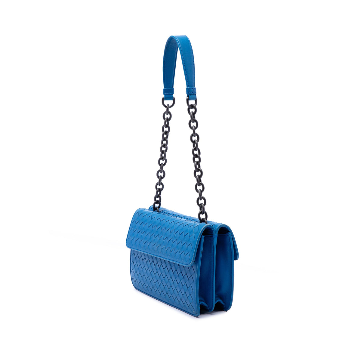 Bottega Veneta Nappa Intrecciato Double Sided Flap Shoulder Bag