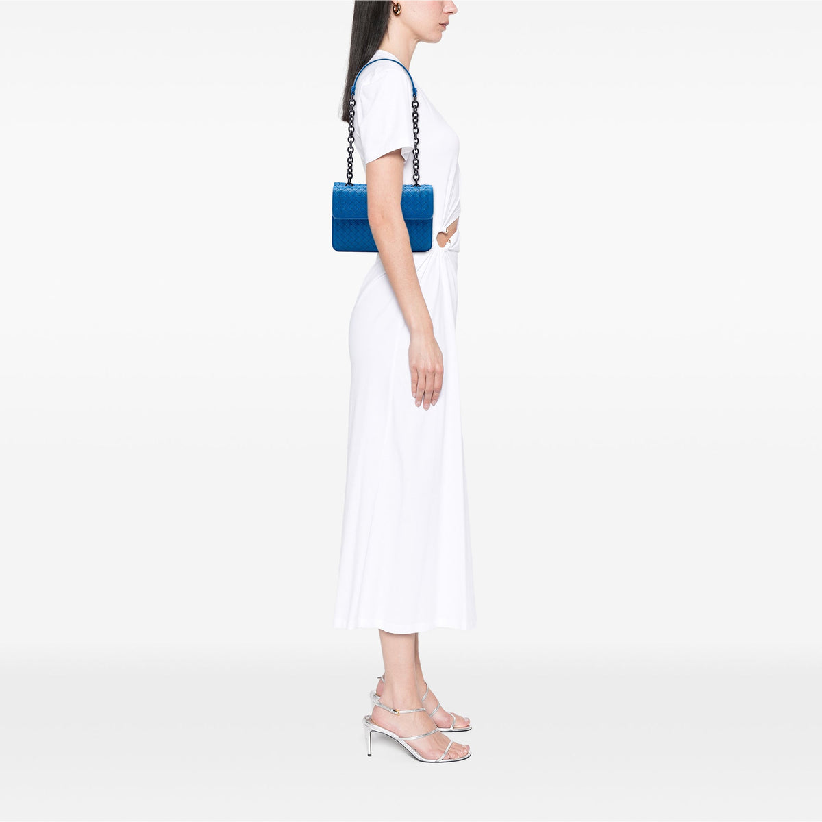 Bottega Veneta Nappa Intrecciato Double Sided Flap Shoulder Bag