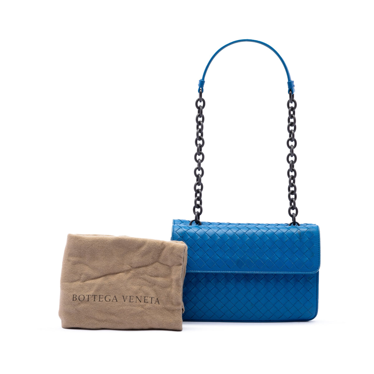 Bottega Veneta Nappa Intrecciato Double Sided Flap Shoulder Bag