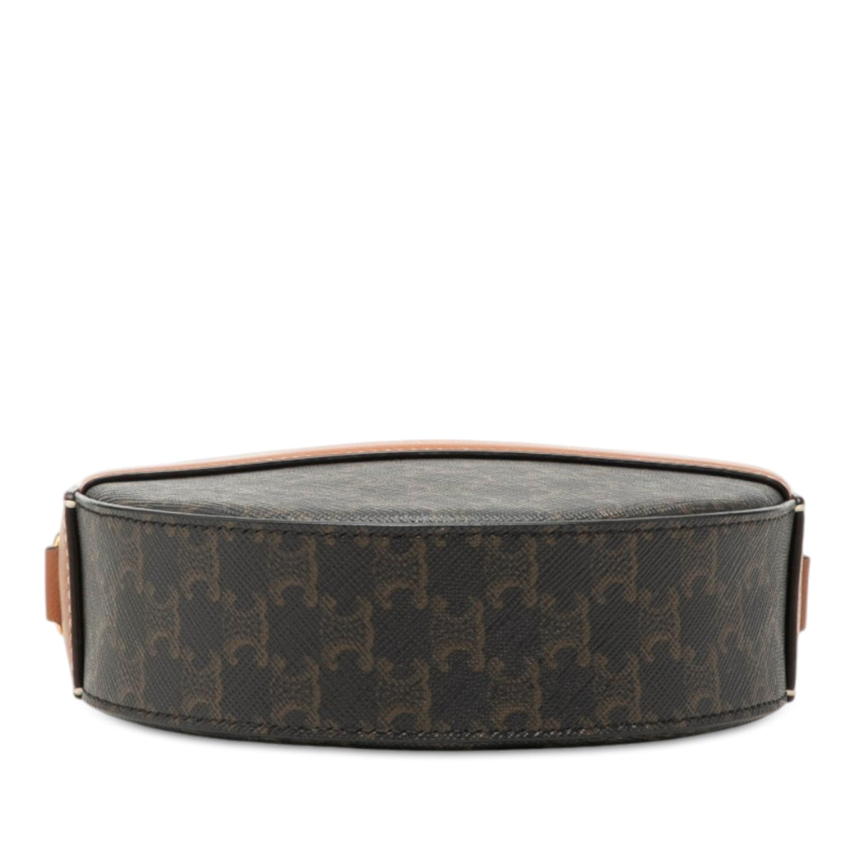 Celine Triomphe Coated Canvas Round Purse on Strap