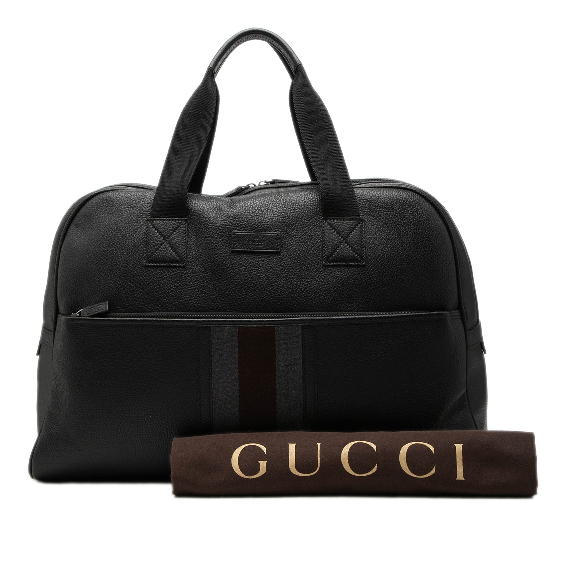Gucci Web Leather Travel Bag