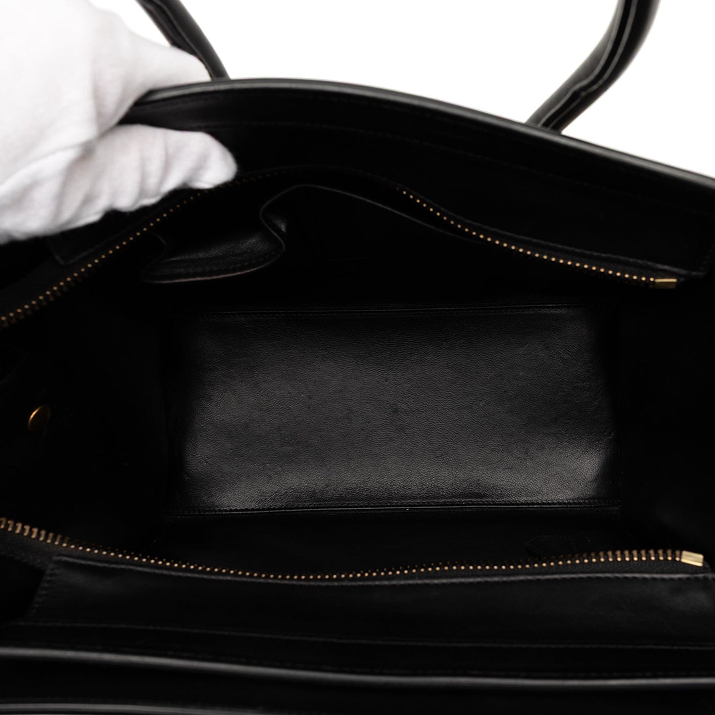 Celine Micro Tricolor Canvas and Leather Luggage Tote