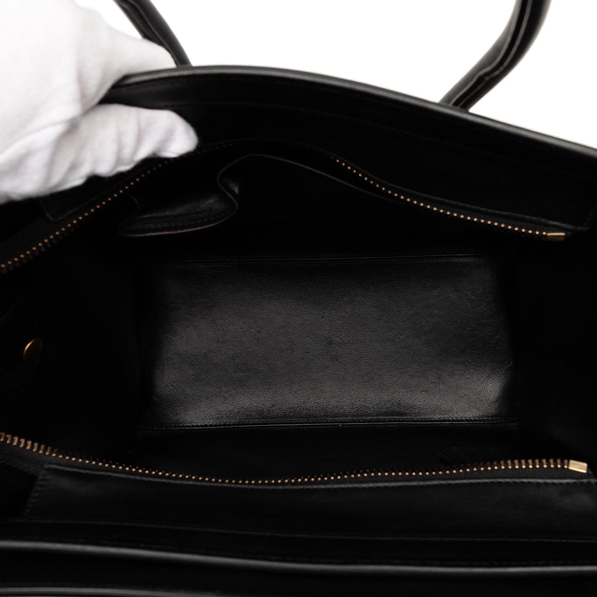 Celine Micro Tricolor Canvas and Leather Luggage Tote