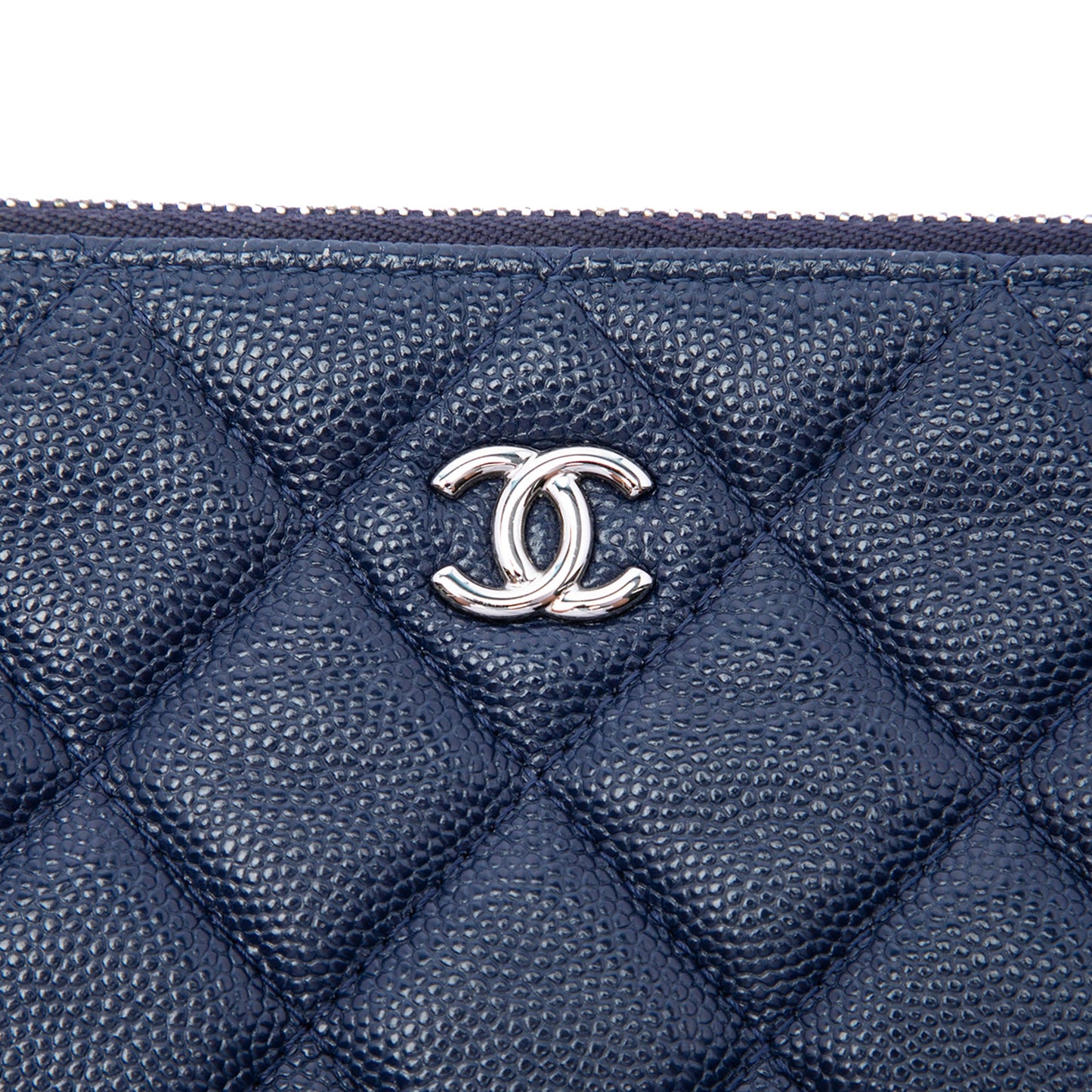 Chanel Medium Quilted Caviar O Case Clutch