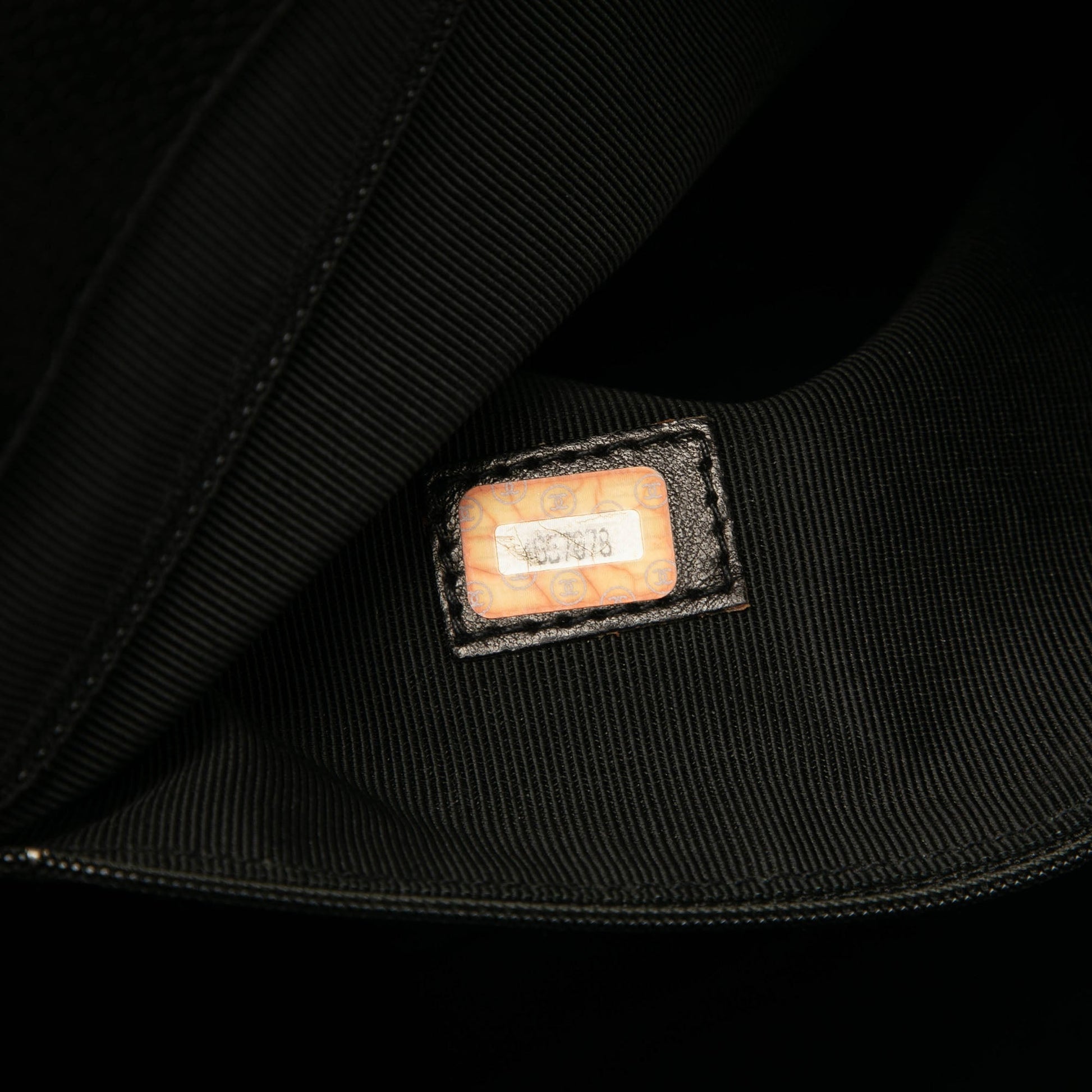 Chanel Caviar Logo Chain Shoulder Bag