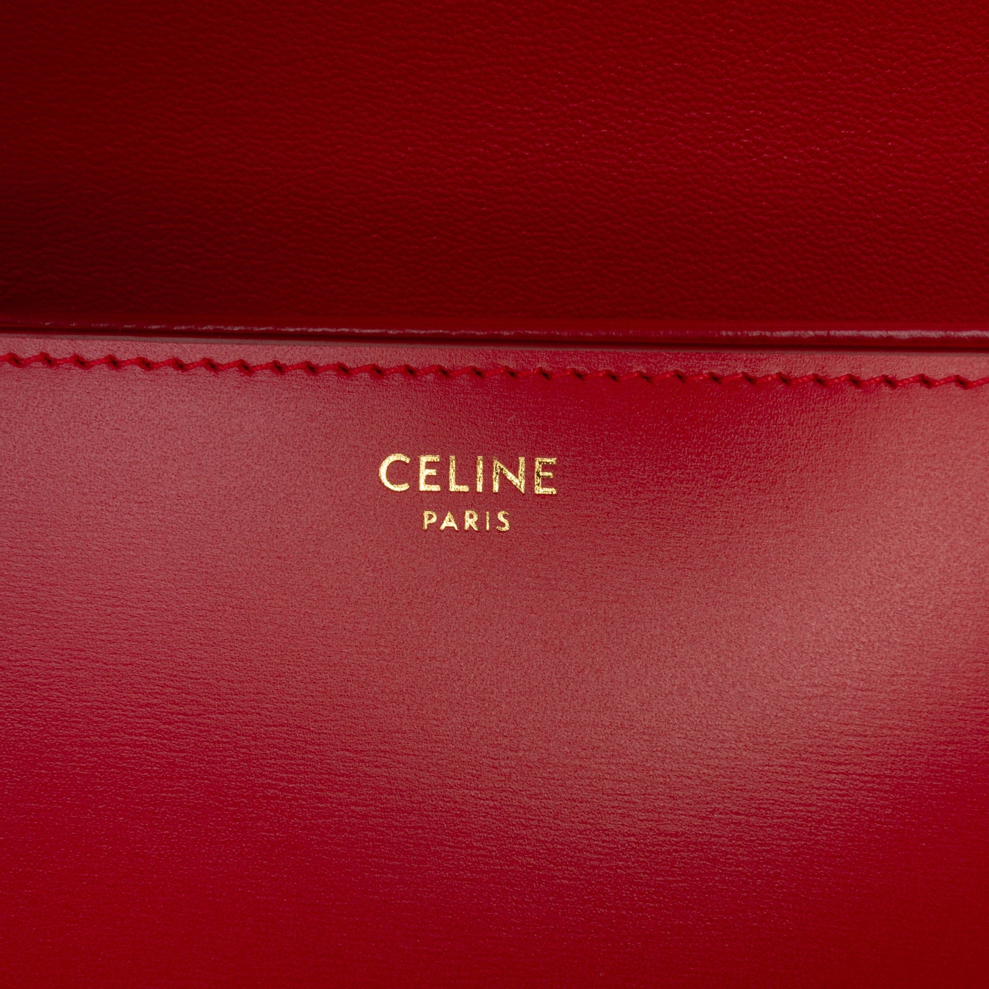 Celine Teen Shiny Calfskin Triomphe Crossbody