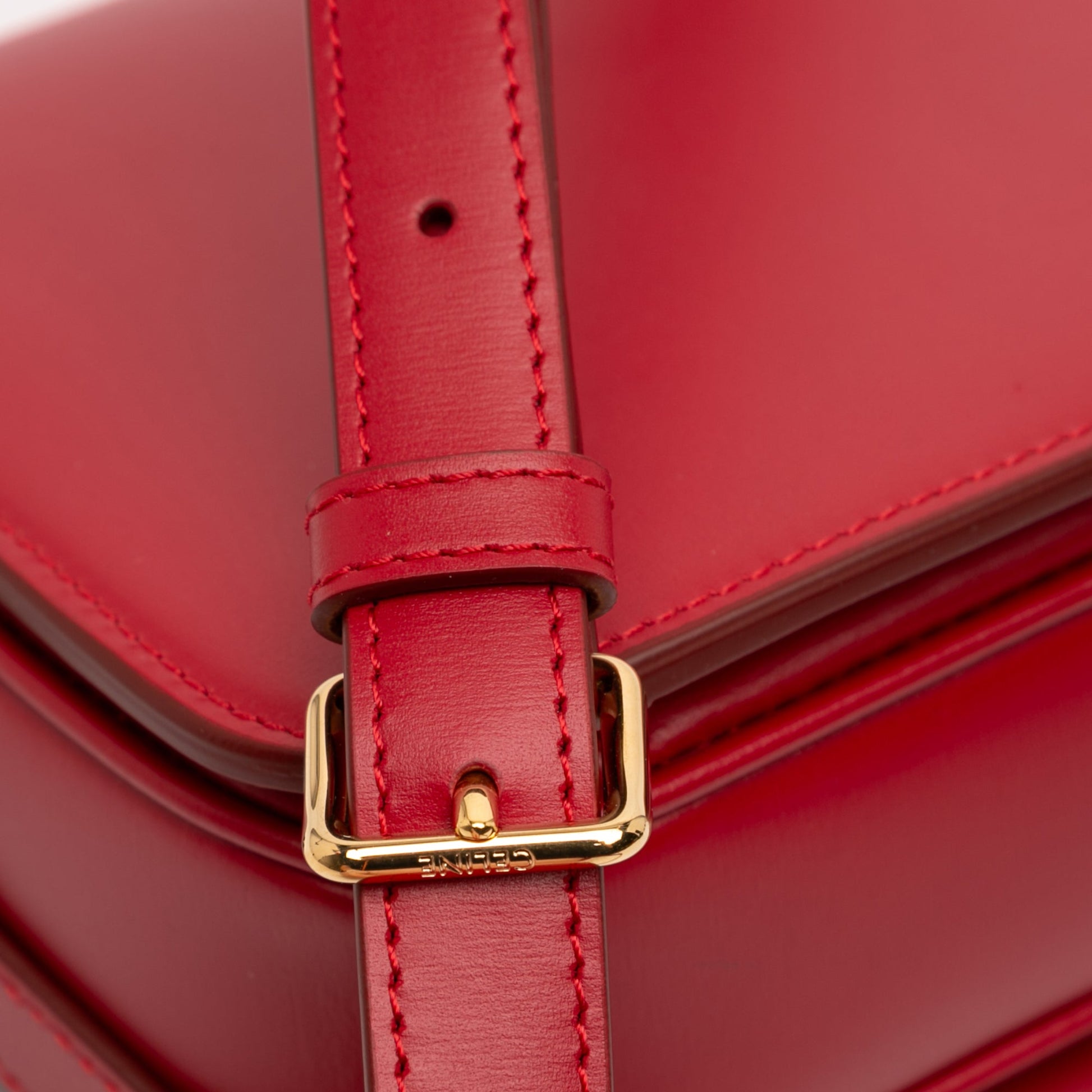 Celine Teen Shiny Calfskin Triomphe Crossbody