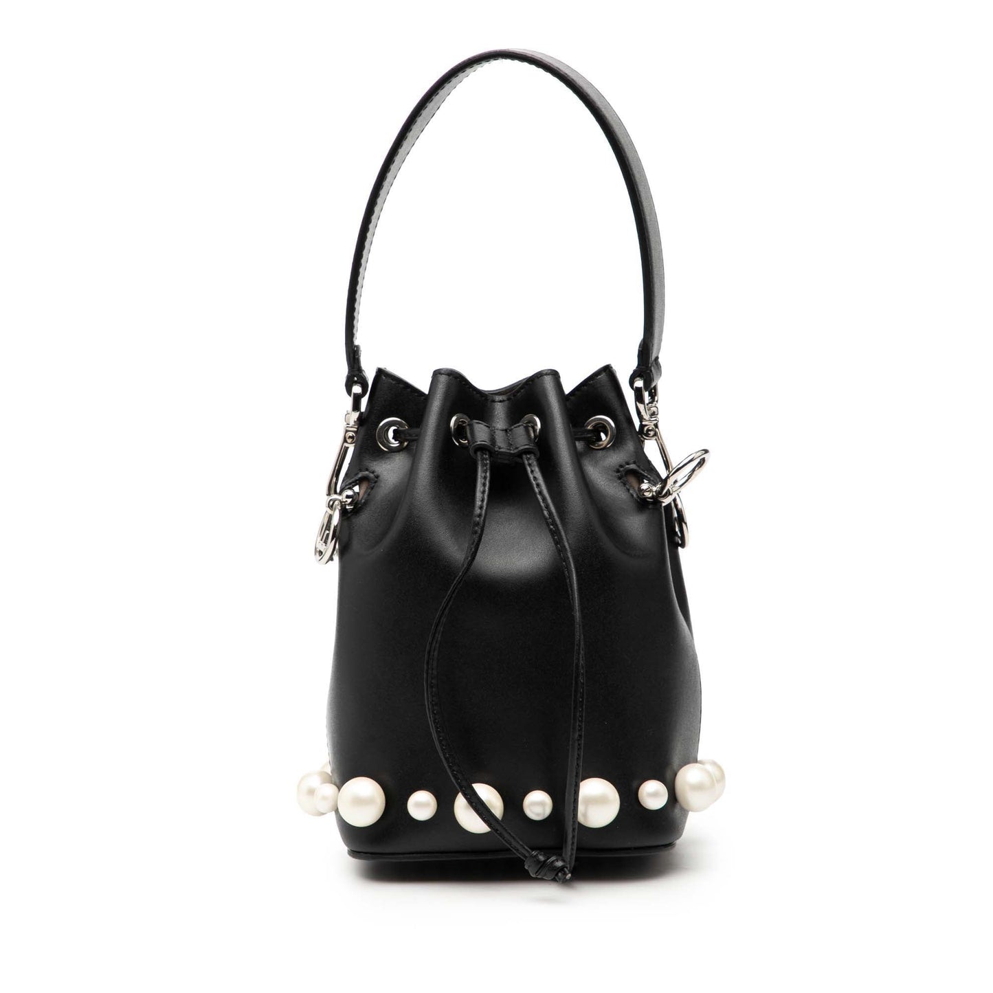 Fendi Mini Leather Pearl Mon Tresor Bucket Bag