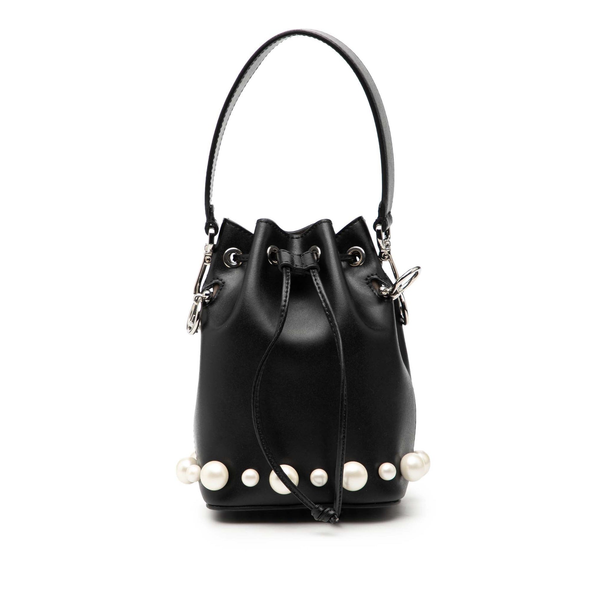 Fendi Mini Leather Pearl Mon Tresor Bucket Bag