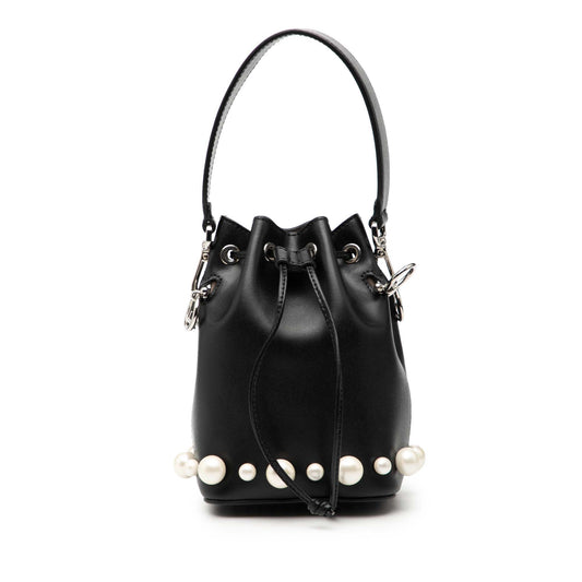 Fendi Mini Leather Pearl Mon Tresor Bucket Bag