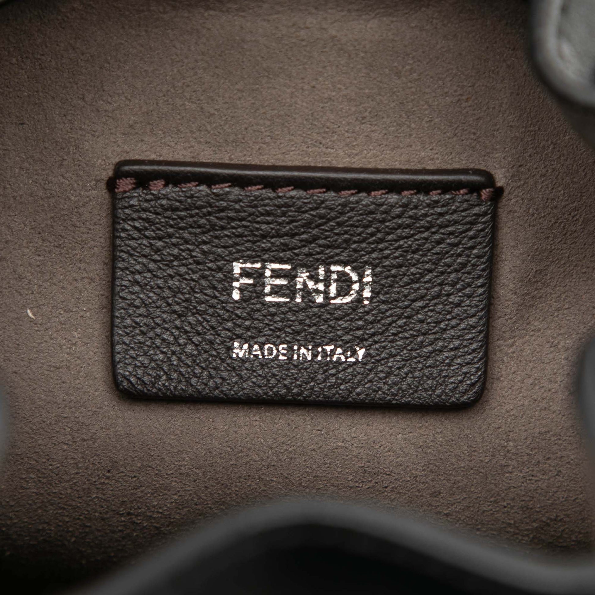 Fendi Mini Leather Pearl Mon Tresor Bucket Bag