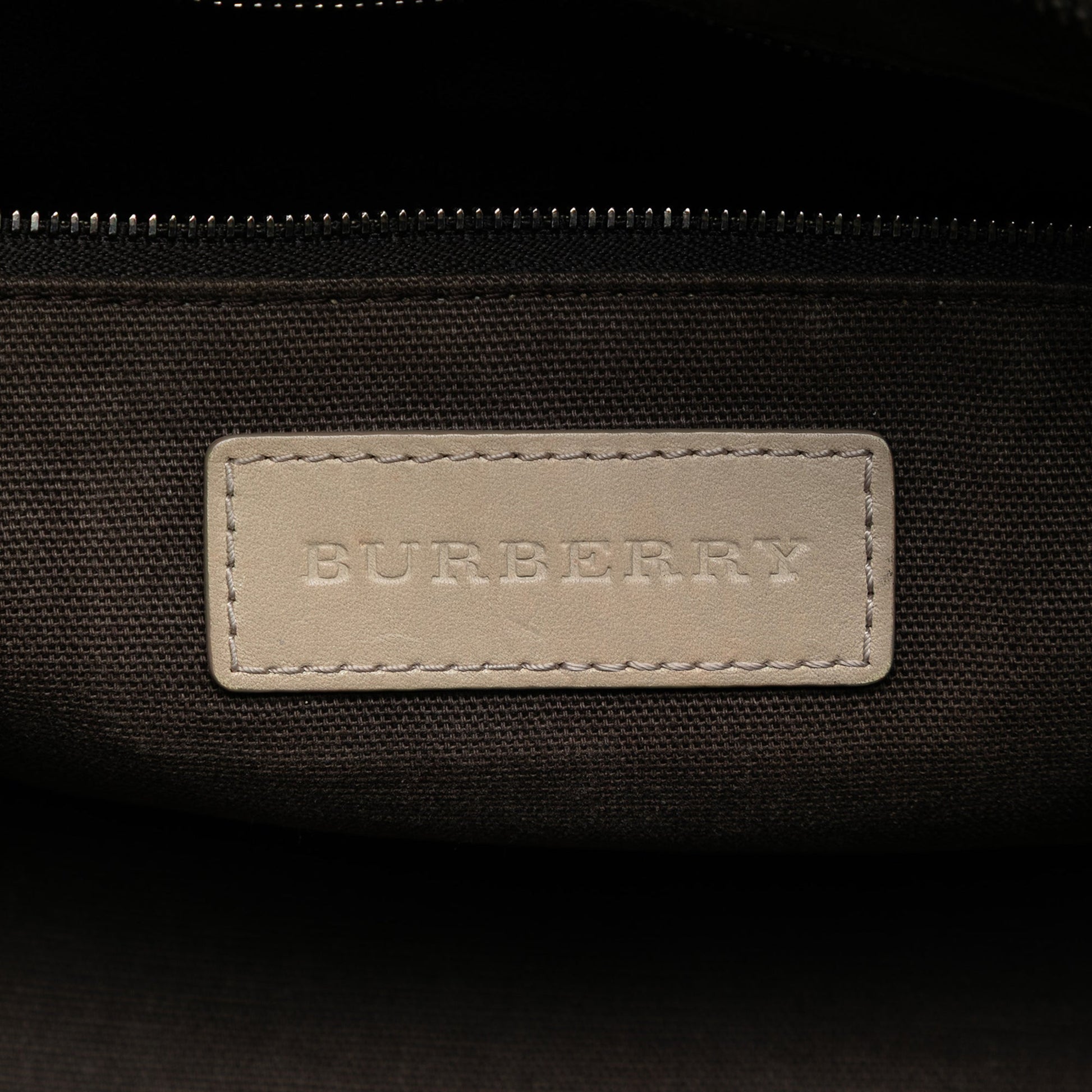 Burberry Smoke Check Coated Canvas Heathcliff Satchel