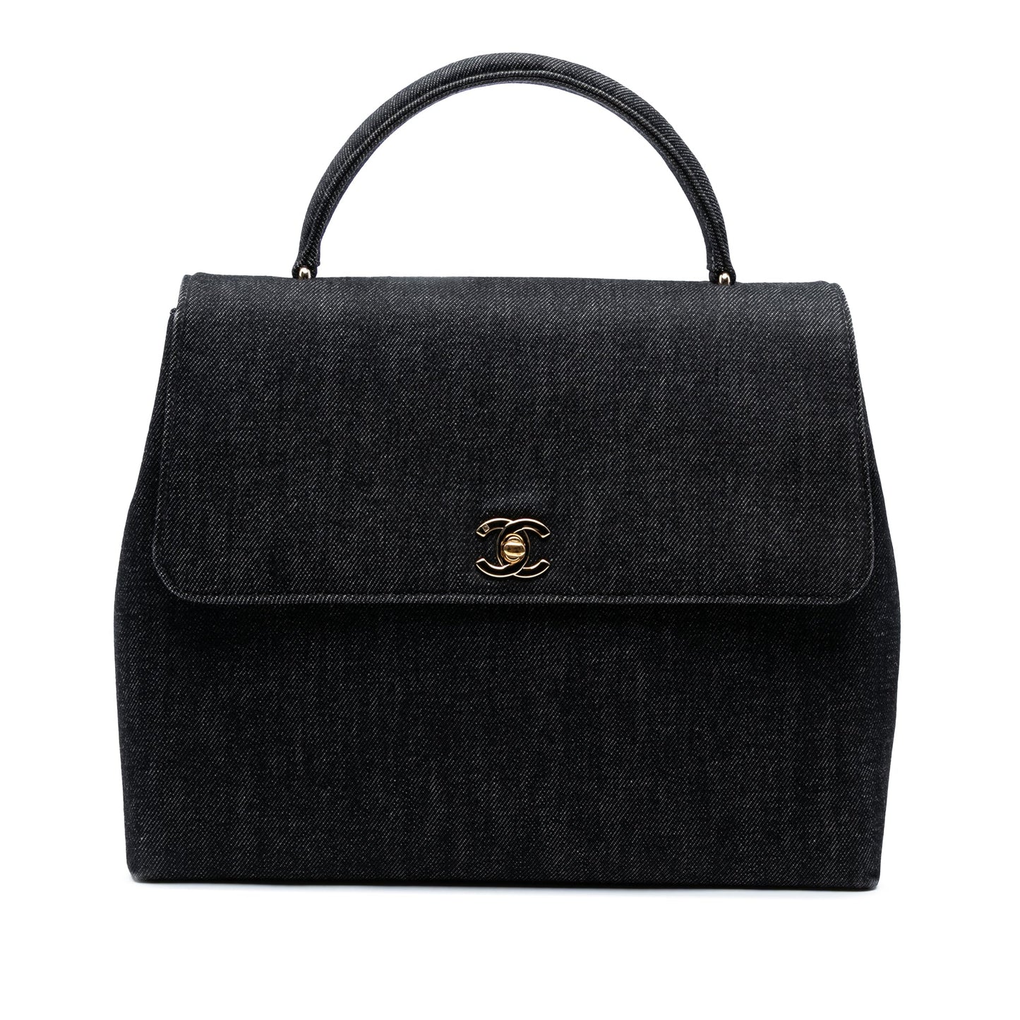 Chanel CC Denim Kelly Top Handle Bag