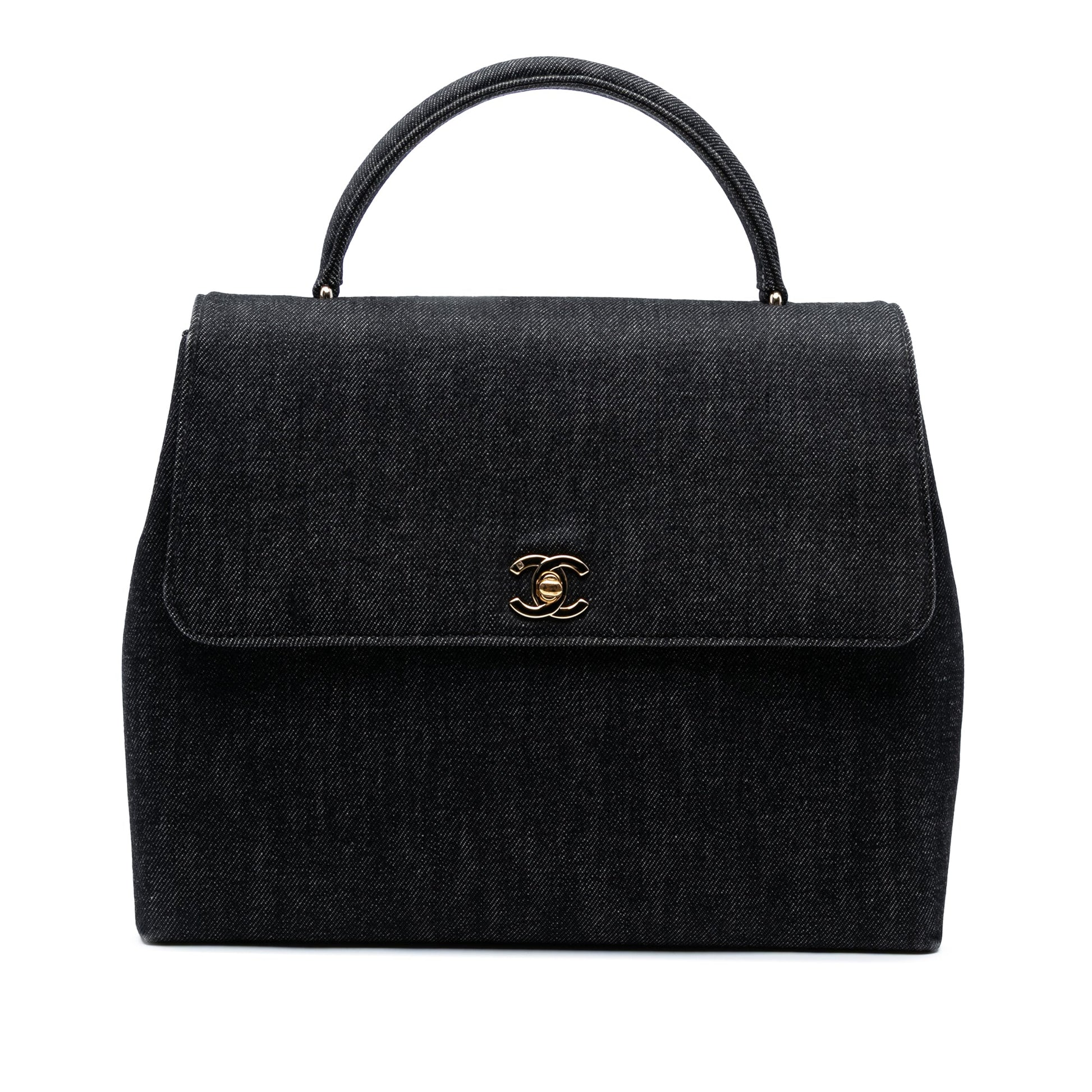 Chanel CC Denim Kelly Top Handle Bag