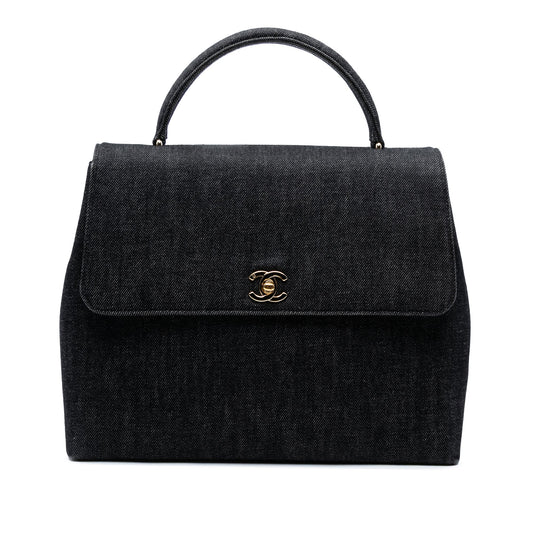 Chanel CC Denim Kelly Top Handle Bag