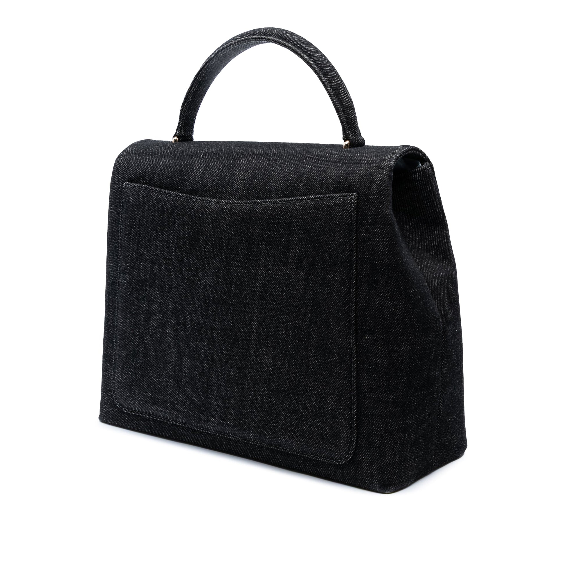 Chanel CC Denim Kelly Top Handle Bag