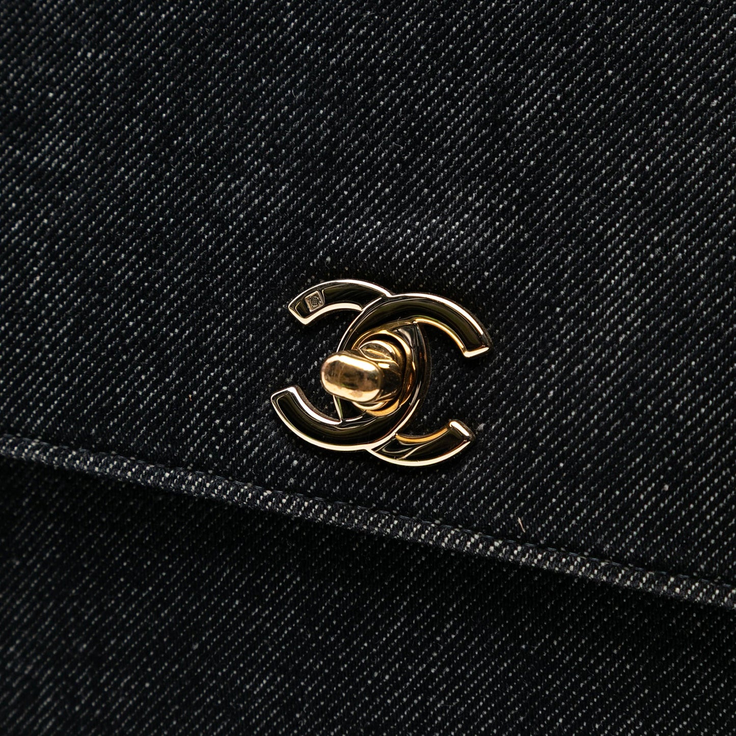 Chanel CC Denim Kelly Top Handle Bag