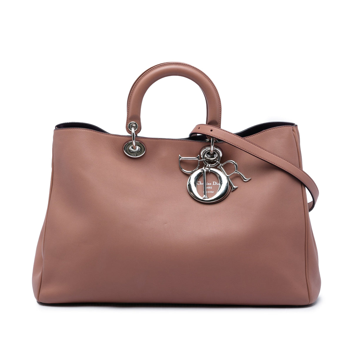 Dior Large Calfskin Diorissimo Tote — Pink