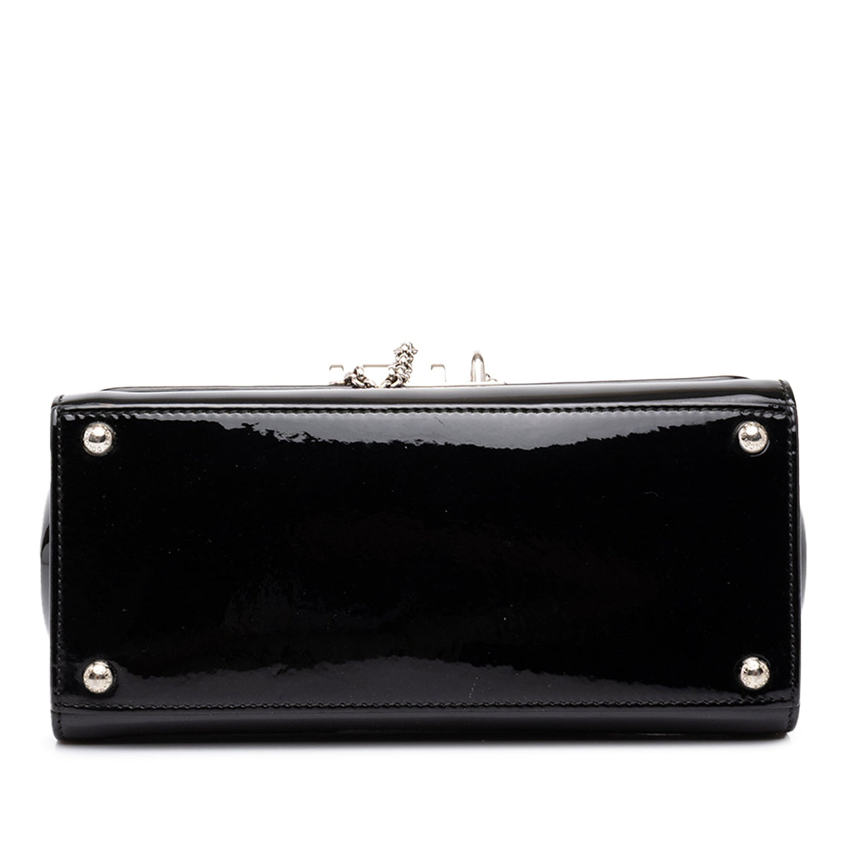 Dolce & Gabbana Small Patent Miss Monica Top Handle — Black