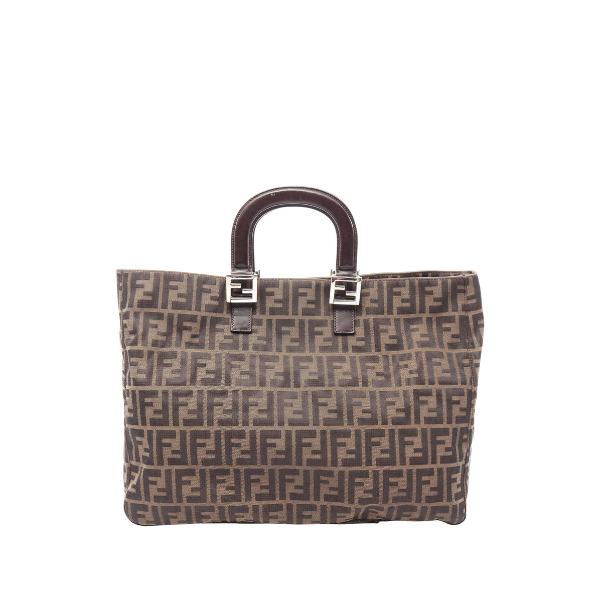 Fendi Zucca Canvas Tote — Brown