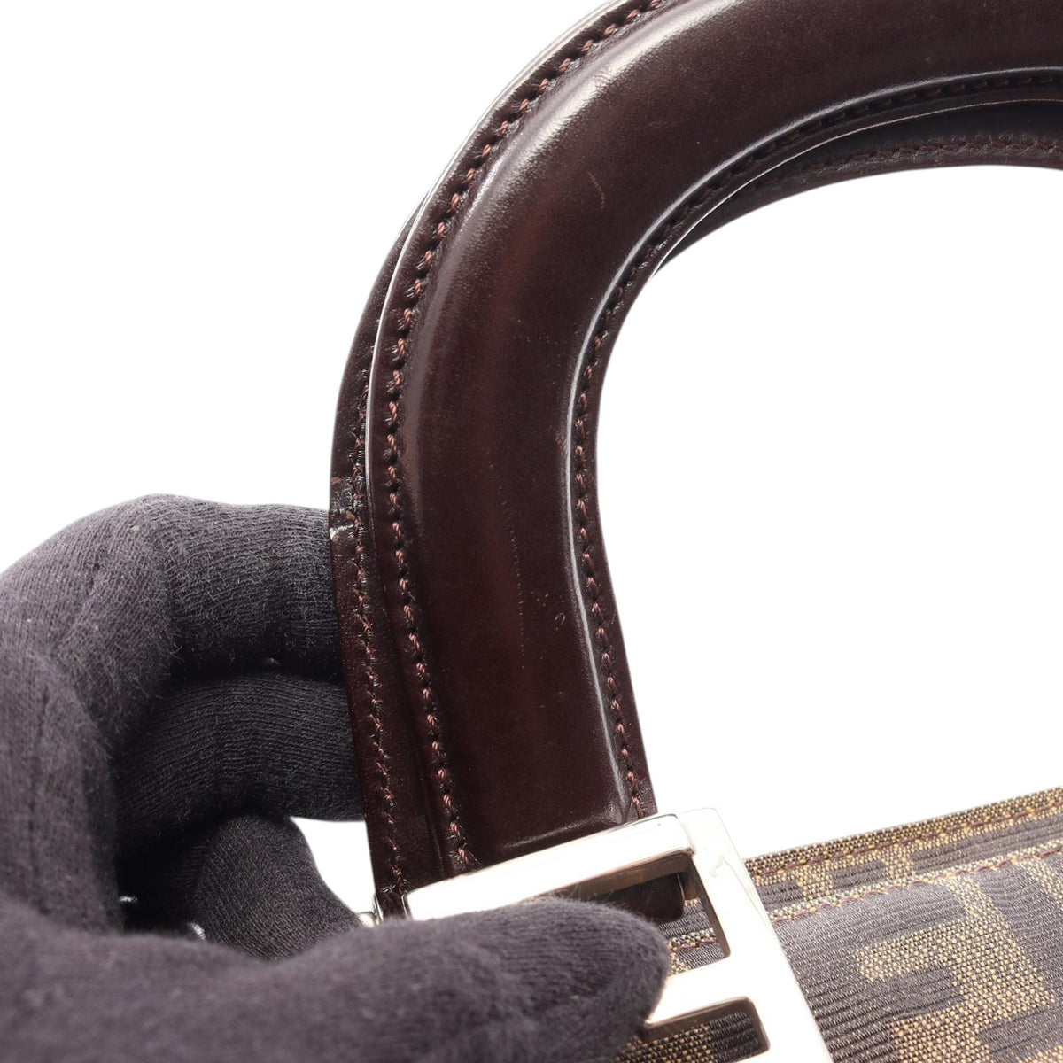 Fendi Zucca Canvas Tote — Brown