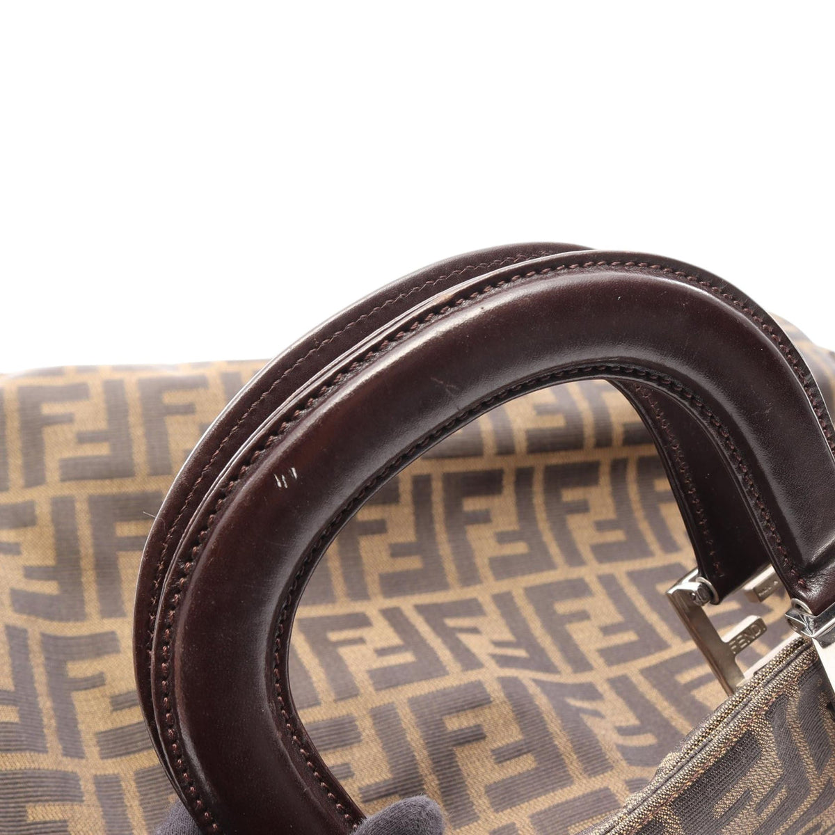 Fendi Zucca Canvas Tote — Brown