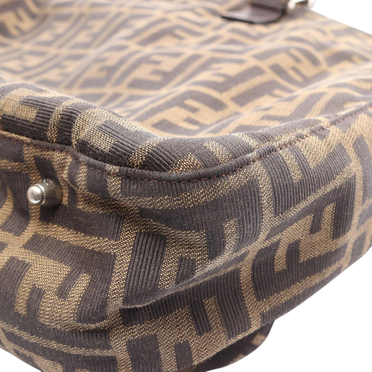 Fendi Zucca Canvas Tote — Brown
