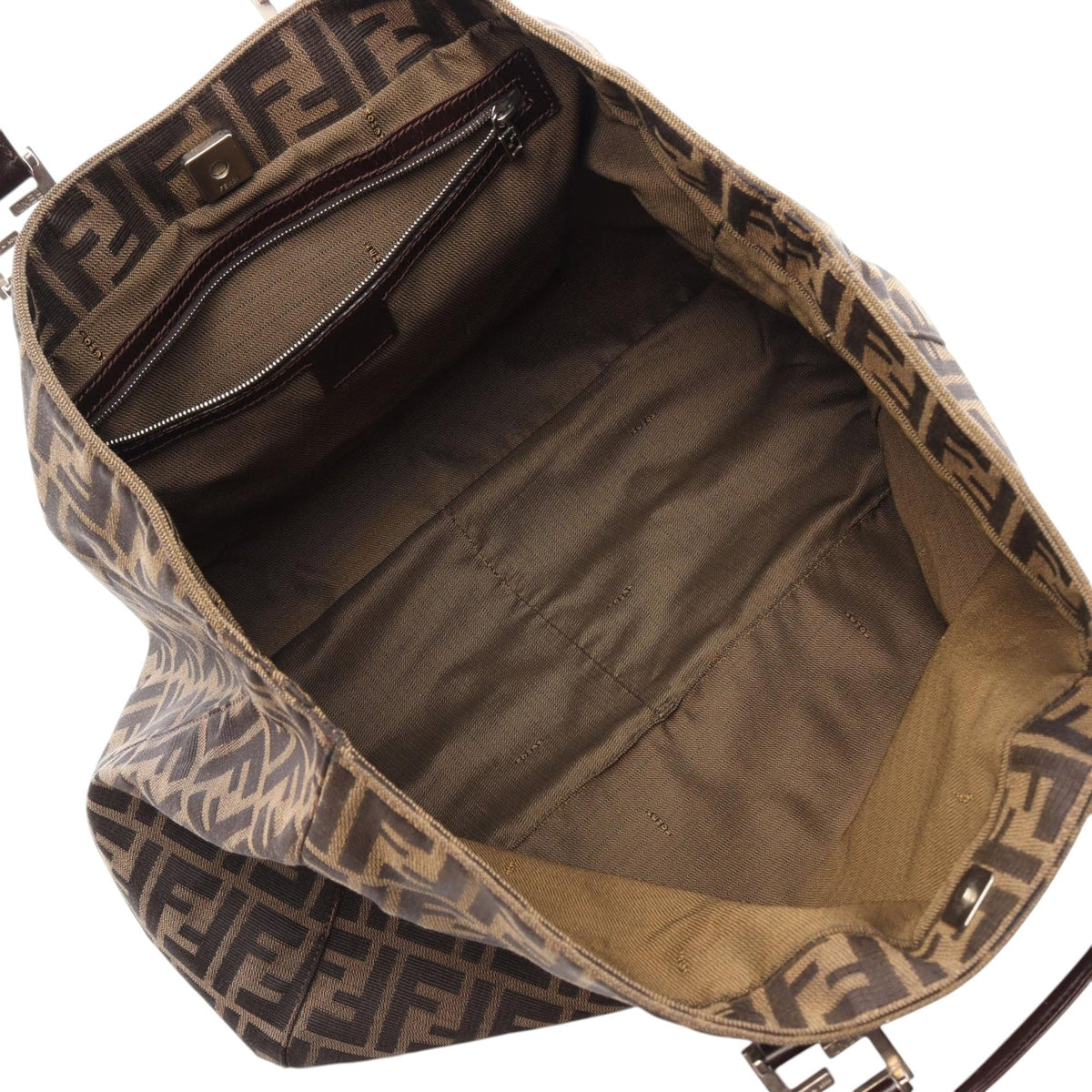 Fendi Zucca Canvas Tote — Brown