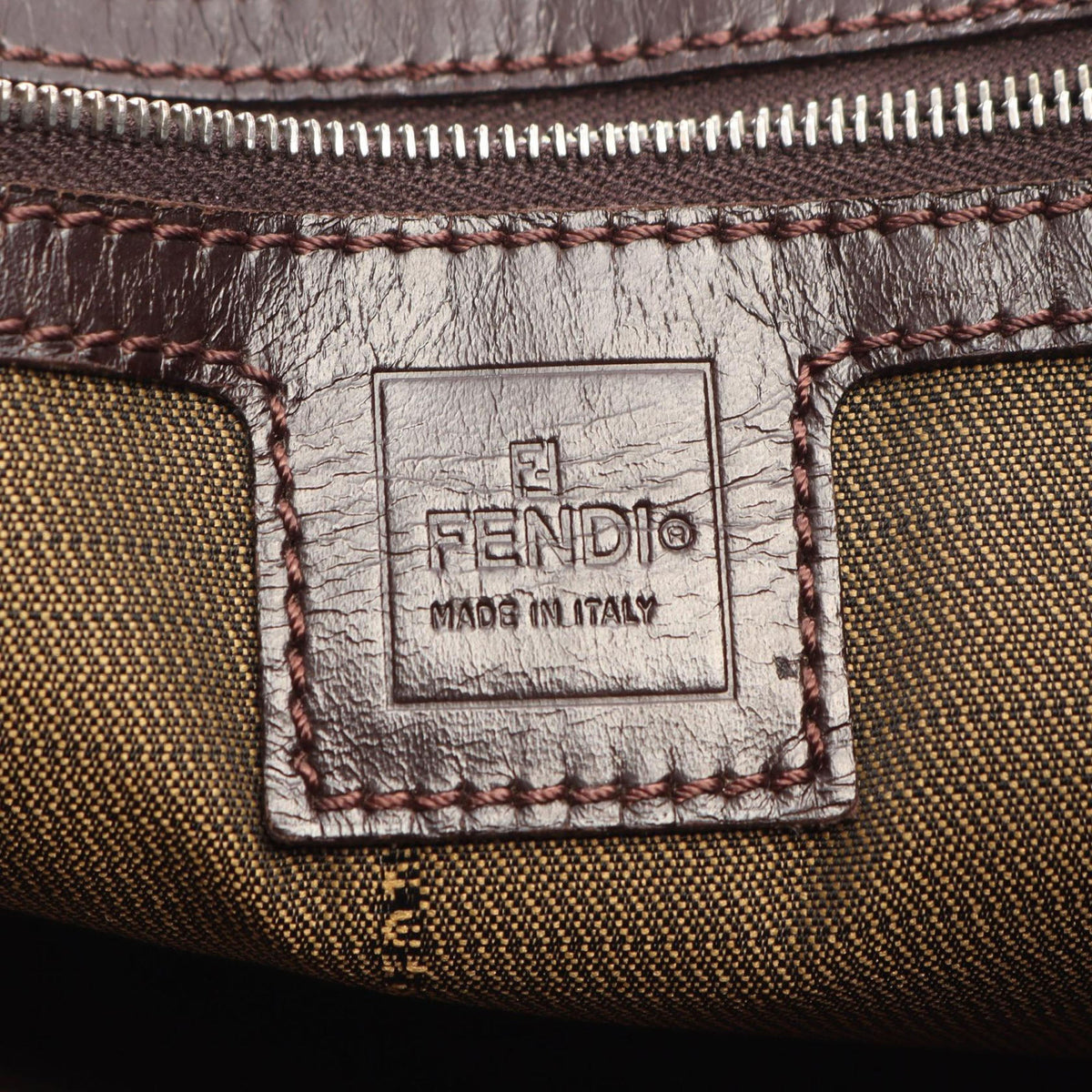Fendi Zucca Canvas Tote — Brown