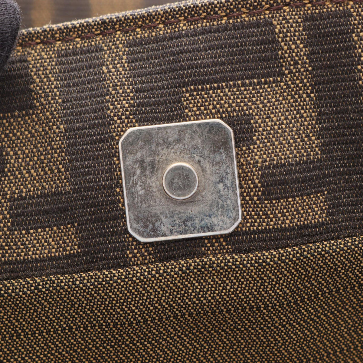 Fendi Zucca Canvas Tote — Brown