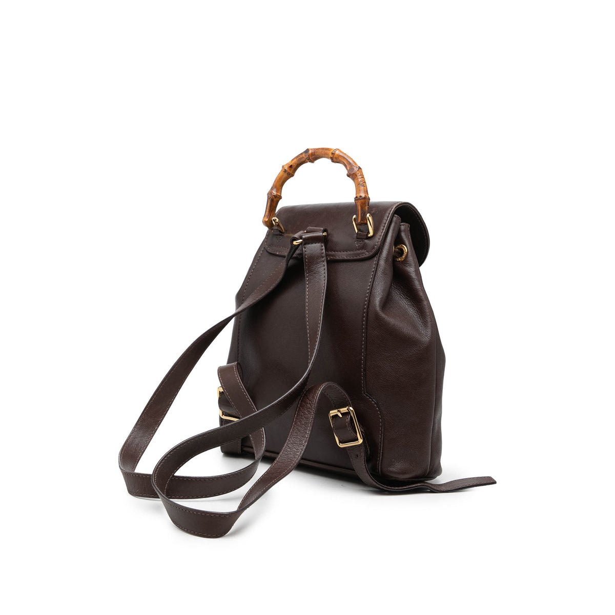 Gucci Mini Calfskin Bamboo Drawstring Backpack