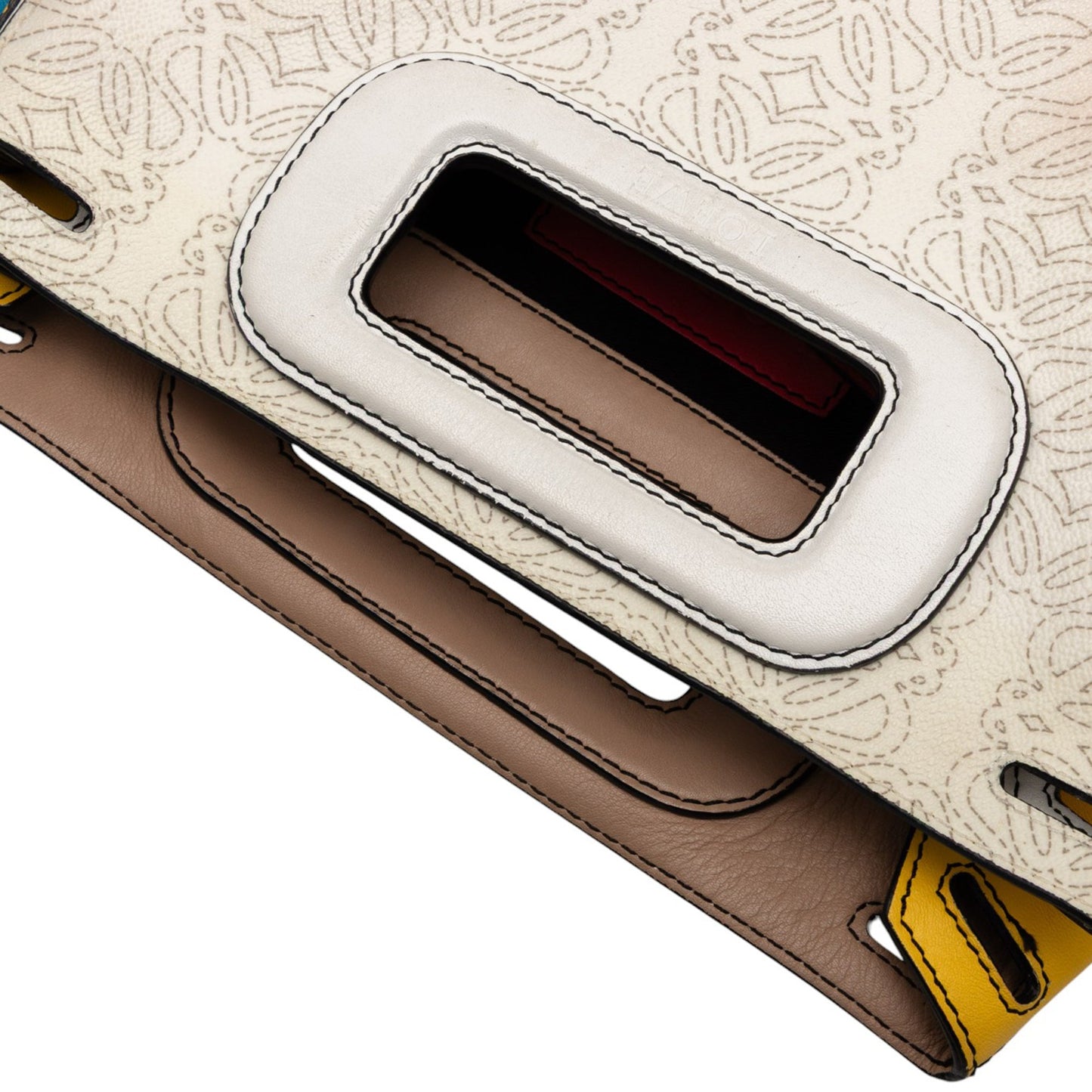 LOEWE Anagram Multicolor Leather Accordion Satchel