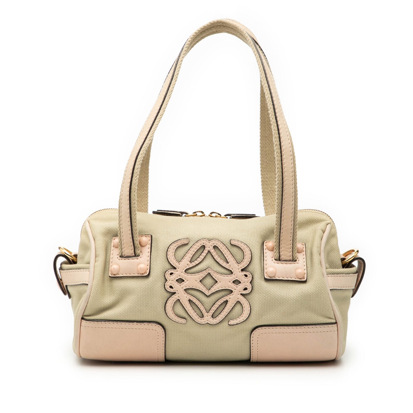 LOEWE Mini Anagram Canvas Barrel Bag