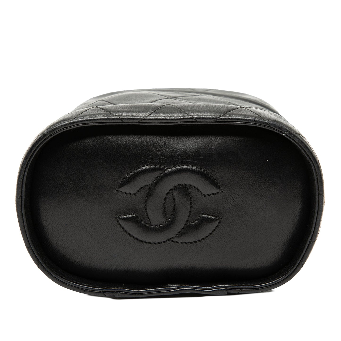 Quilted Lambskin Tassel Vanity Case with Chain