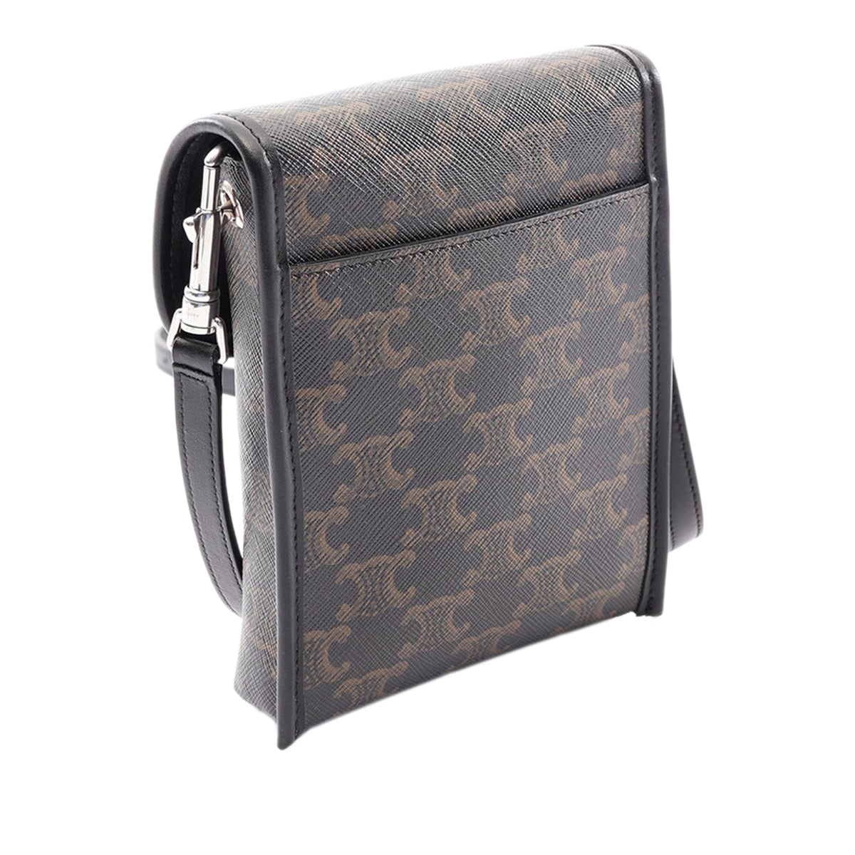 Celine Coated Canvas Triomphe Soft Vertical Pouch