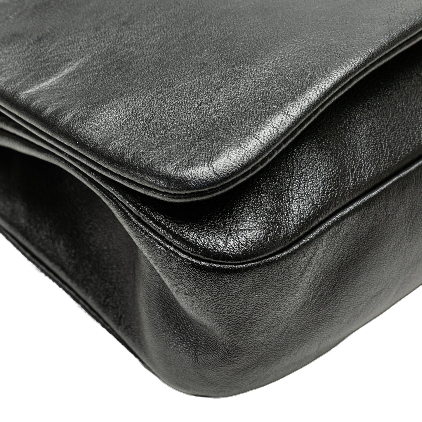 Chanel CC Studded Lambskin East West Flap