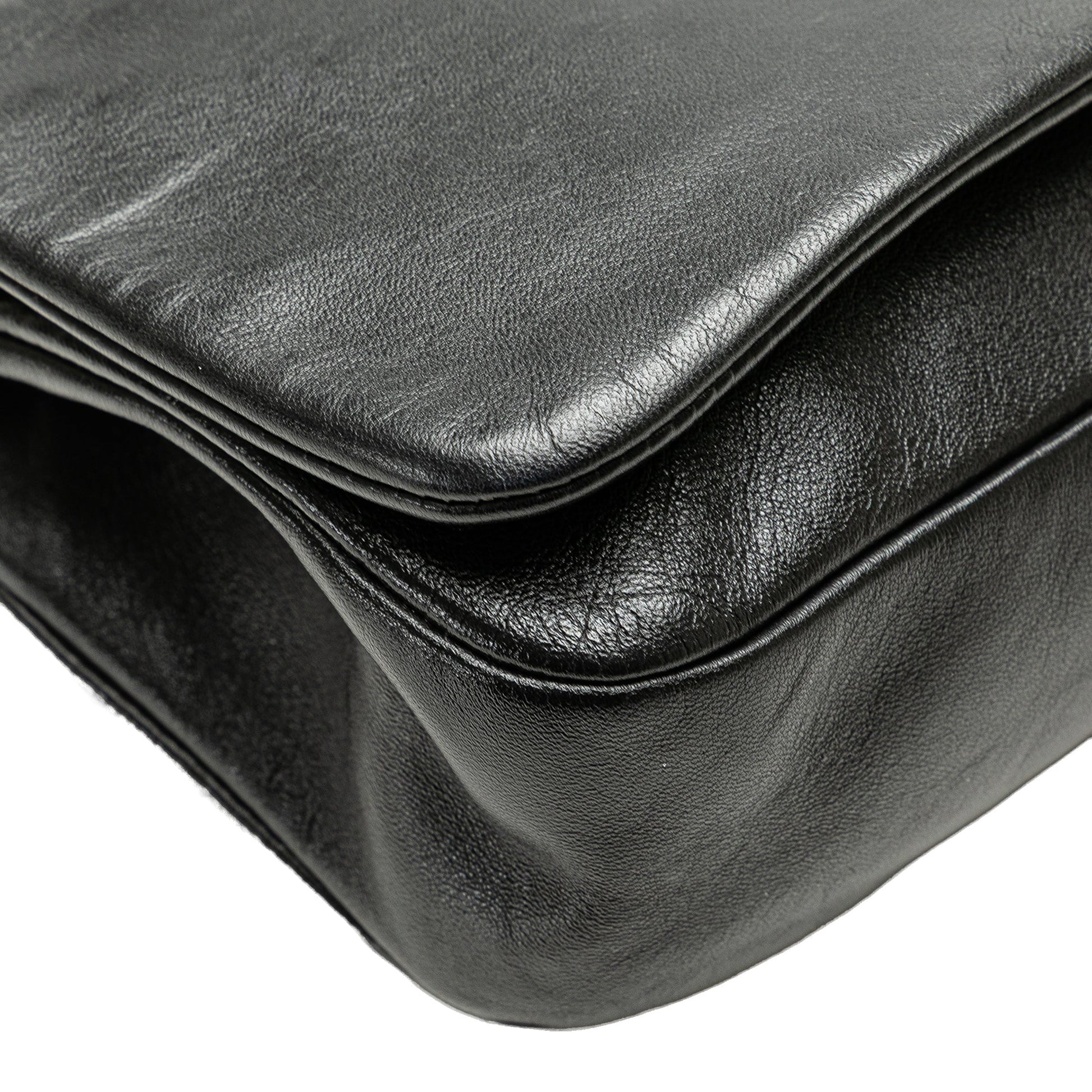 Chanel CC Studded Lambskin East West Flap